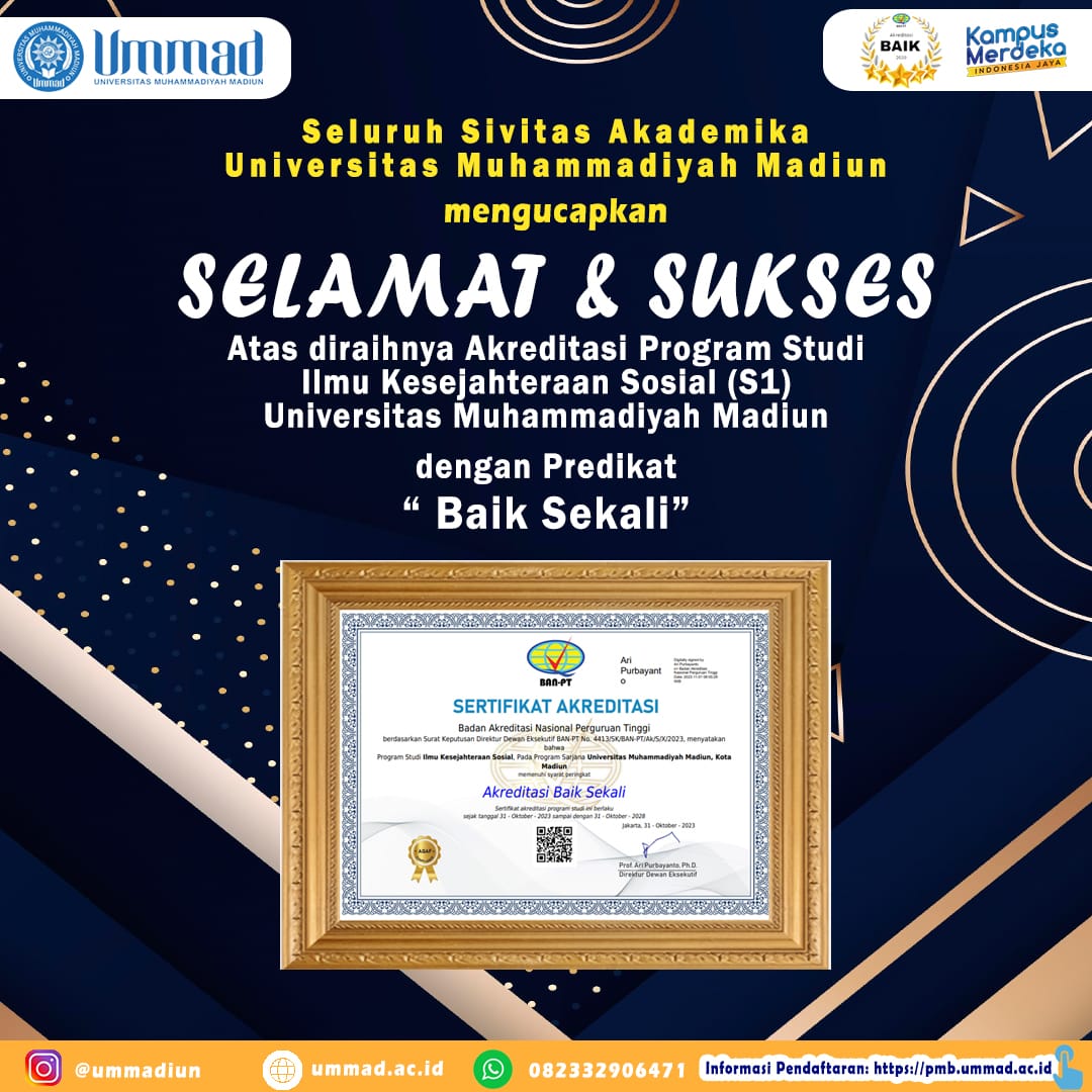 Usai Raih Akreditasi Baik Sekali, What’s Next Bagi Prodi Kesos UMMAD