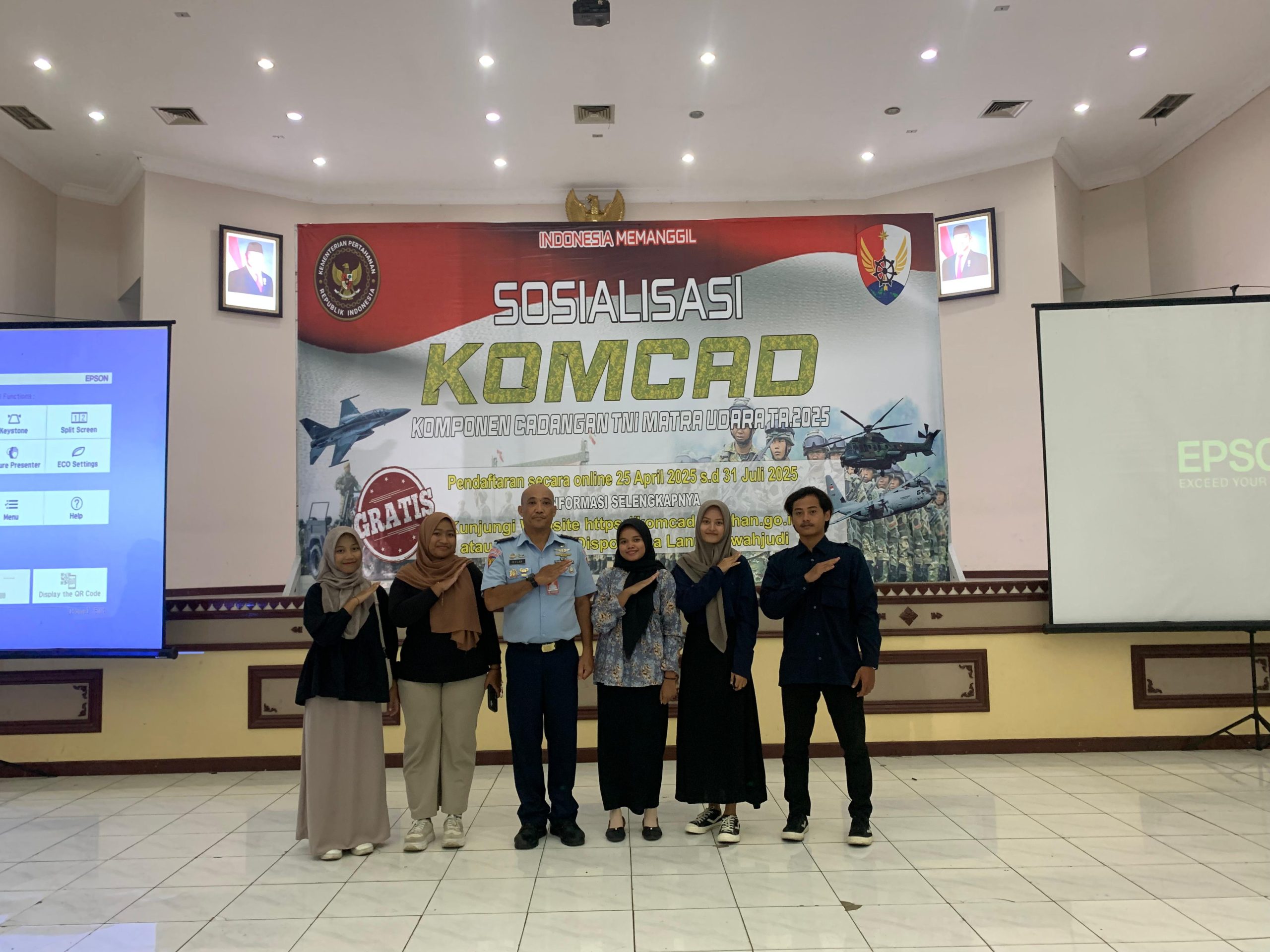 Mahasiswa Prodi Adminkes dan Ilmu Aktuaria UMMAD (UMJT) Ikuti Sosialisasi Komando Cadangan TNI Matra Udara TA 2025